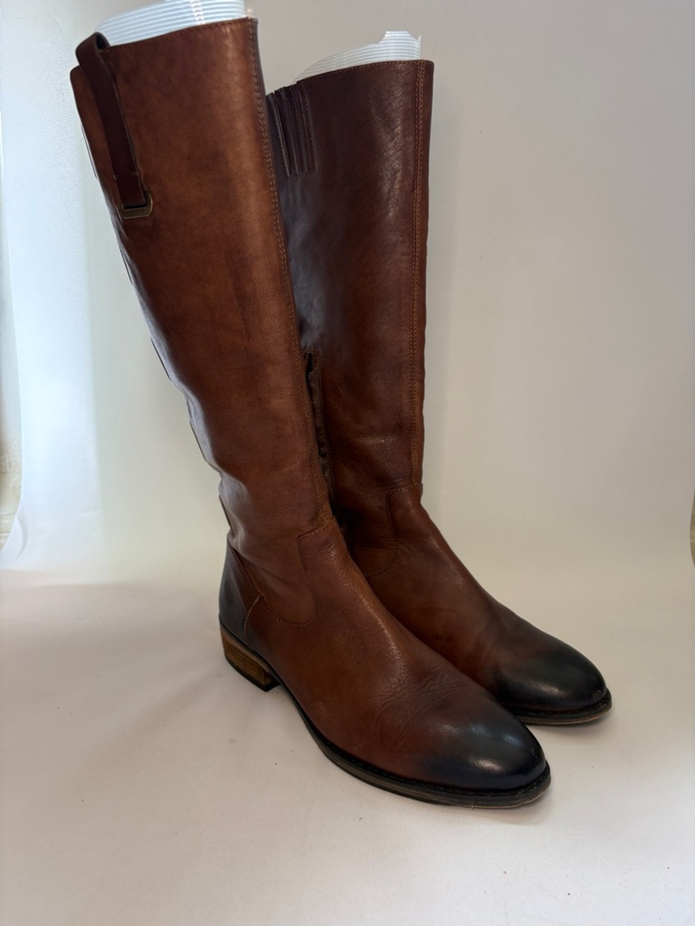 Arturo‎ Chiang Chestnut Brown Leather Over-the-Knee Riding Boots Size 9.5